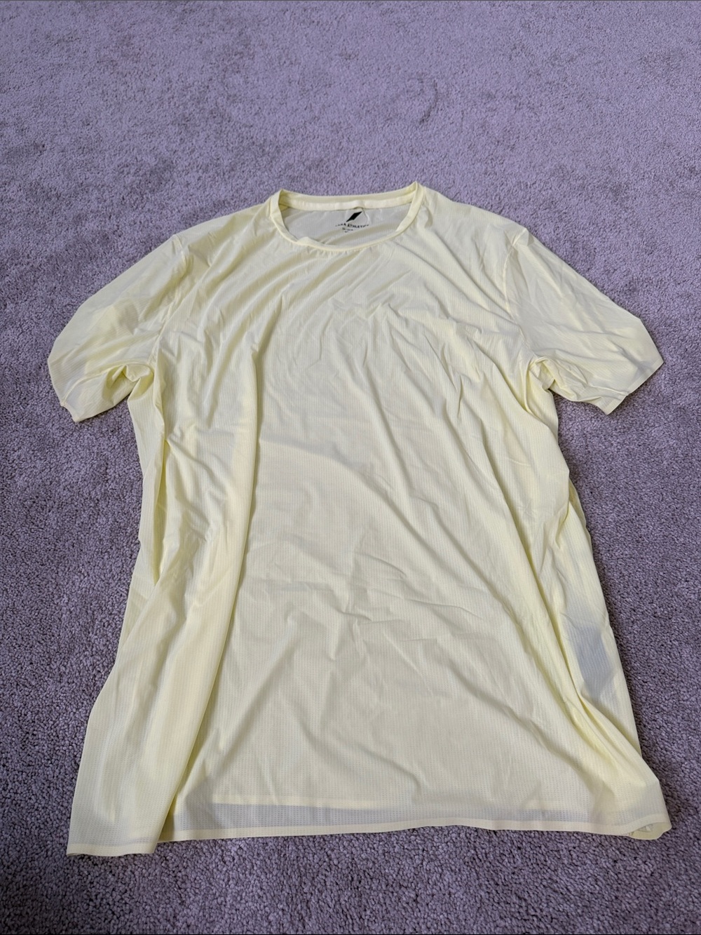 Zara Pale Yellow Short Sleeve Crew Neck Tee